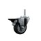 Service Caster 35 Inch Thermoplastic  Rubber Wheel Swivel 58 Inch Threaded Stem Caster with Brake SCC SCC-TS20S3514-TPRB-PLB-58212 - alternate 1